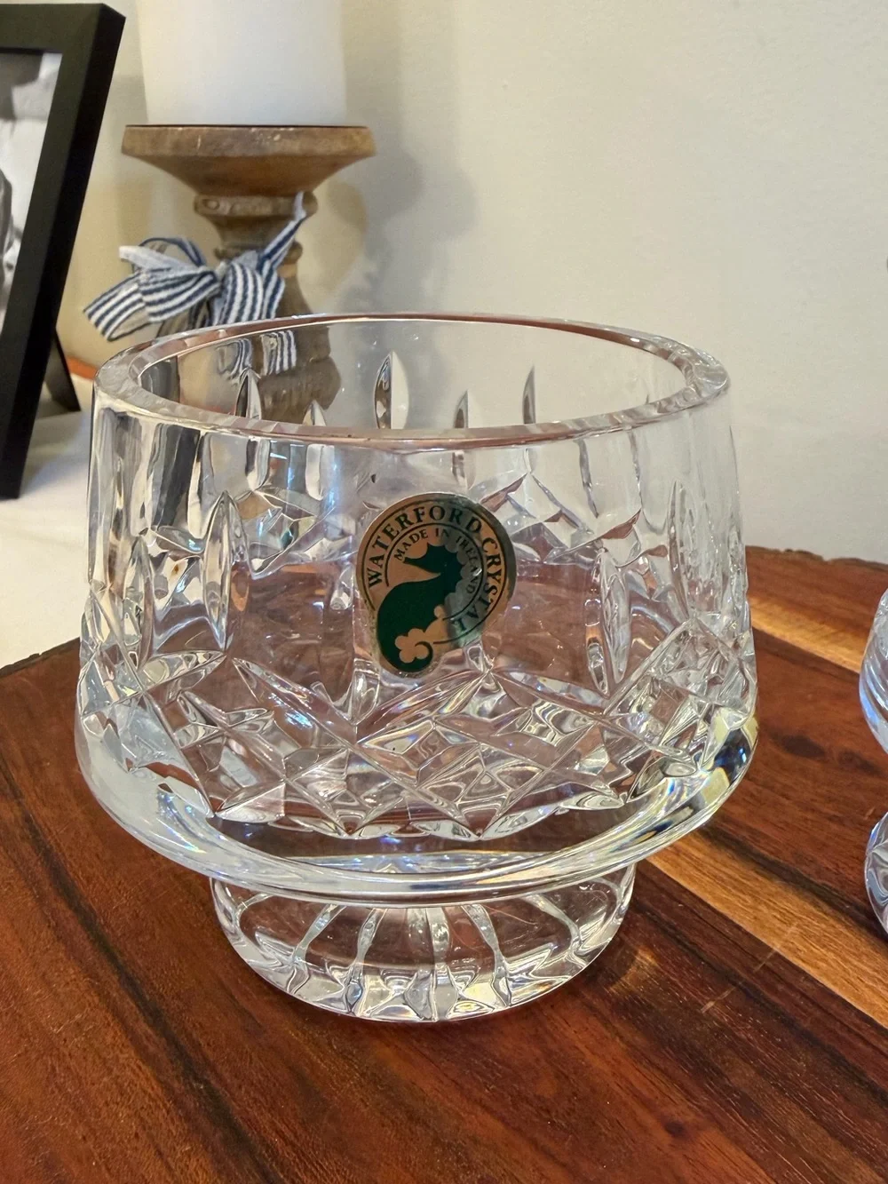 Waterford Crystal Seahorse Creamer & Sugar Bowl Set NIB Never Used